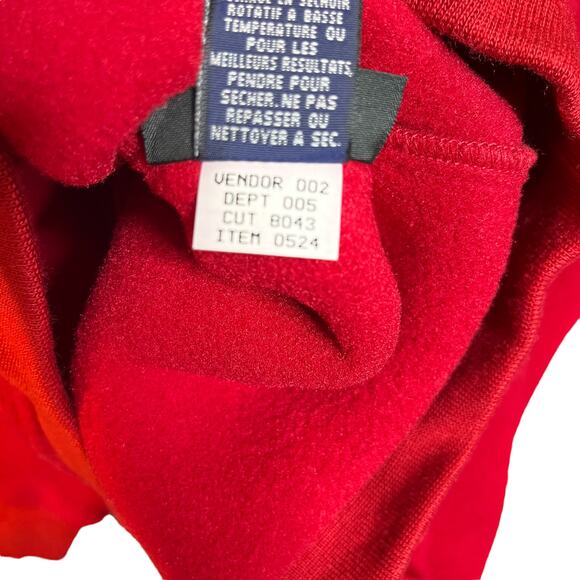 Vintage EBTEK Eddie Bauer Polartec Men's Red Fleece Crewneck Sweatshirt - Picture 9 of 10